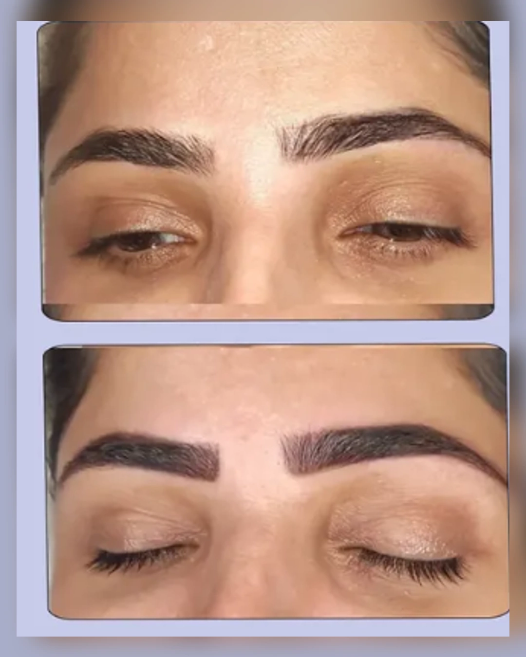 Microblading brows result