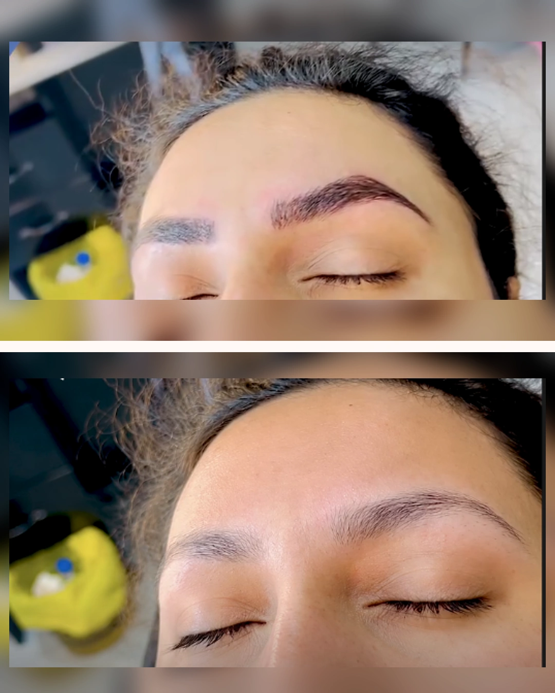Microblading and microshading result
